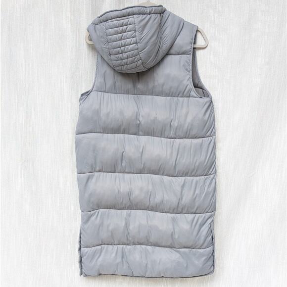 Andrew Marc Blue/Gray Kerr Horizontal Rail Quilted Shell Puffer Vest, size S - Picture 2 of 8
